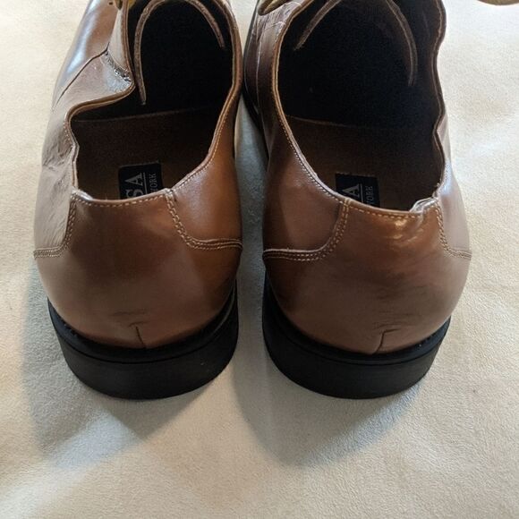Versa cognac brown leather dress shoes Oxford 9.5 main image 4